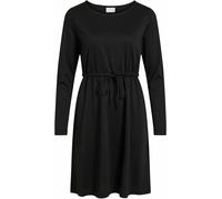 Vila Women's Knee Length Tie Belt Casual Dress, Black, S