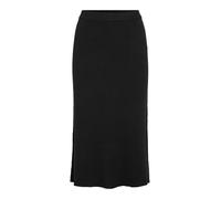 VILA Women's VICOMFY A-LINE Knit Skirt- NOOS midi Skirt, Black,