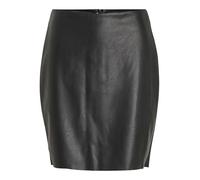 Vila Women's Vidagmar Hw Pu Skirt-Noos Faux Leather, Black, 16