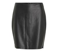 Vila Women's Vidagmar Hw Pu Skirt-Noos Faux Leather, Black, 12