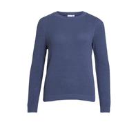 Vila Women's Vidalo O-Neck L/S Knit Top Noos, Vintage Indigo, L