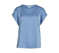 Vila Women's Viellette S/S Satin Top-Noos T-Shirt, Blue-4, 14