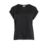 Women's Vila Viellette Satin Top Black - Size: 12