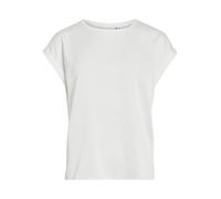 Vila Women's Viellette S/S Satin Top/Su-Noos T-Shirt, Snow White, 8