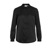 Vila Women's VIELLETTE Satin L/S Shirt/SU - NOOS Blouse, Black, 36