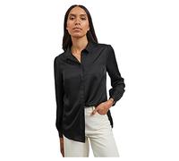 Vila Women's VIELLETTE Satin L/S Shirt/SU - NOOS Blouse, Black, 42