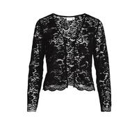Vila Women's Viestea Lace L/S Cover Up/Bm/Dc Blouse, Black, 10