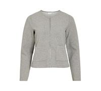 Vila Women's Vigarden L/S Short Cardigan-Noos, Light Grey Melange, L