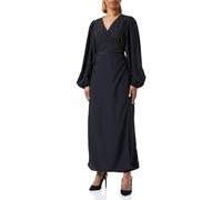 Vila Women's Vigraffy Long Wrap L/S Dress-Noos, Black, 16