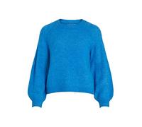 Vila Women's Vijamina O-Neck L/S Knit Top-Noos Jumper, French Blue/Detail: Melange, XS