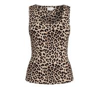 Vila Women's Vikenza New AOP U-Neck S/L Tank Top Noos, Caramel Café, L