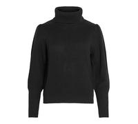 Vila Women's Vilou Rollneck L/S Knit Top/VOL Pullover, Black, M, Black, M