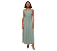 Vila Women's Vilynnea Maxi Dress-Noos, Green milieu/Detail: Elastic, 10