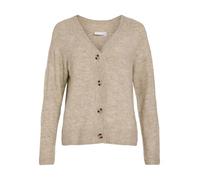 Vila Women's Vima V-Neck L/S Knit Cardigan-Noos Sweater, Natural Melange, XS