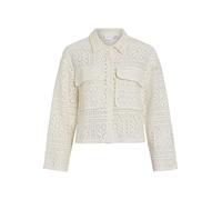 Vila Women's Vimerinda Crochet L/S Cardigan/BFS, Birch, XL