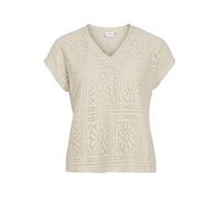 Vila Women's Vimerinda V-Neck C/S Top/Vol, Birch, S
