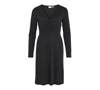 Vila Women's Vimodala L/S Wrap Midi Dress/Su-Noos, Black, M