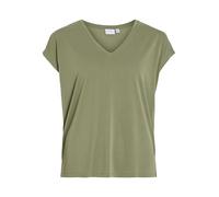 Vila Women's Vimodala V-Neck S/S Top-Noos T-Shirt, Oil Green, L
