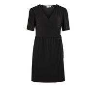 Vila Women's Vinayeli S/S Short Wrap Dress Noos, Black Beauty, XXL