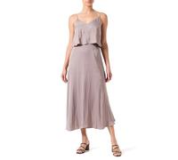Vila Women's Violina Strap Flounce Maxi Dress/Dc, Fungi, 14