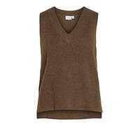 Vila Women's Viril Knit Rib V-Neck S/L Vest - Noos Sweater Vest