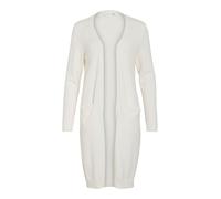 Vila Women's Viril L/S Long Knit Cardigan, White Alyssum, XL