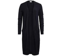 VILA Women's VIRIL Long L/S Knit Cardigan-NOOS Sweater, Total Eclipse/Detail:Melange, XXL