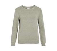 Vila Women's Viril O-Neck L/S Knit Top-Noos Jumper, Oil Green/Detail:Melange, XL
