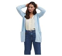 VILA Women's VIRIL Open L/S Knit Cardigan-NOOS Sweater, Kentucky Blue/Detail:Melange, M