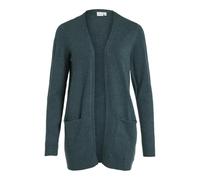 Vila Women's Viril Open L/S Knit Cardigan-Noos Sweater, Ponderosa Pine/Detail: Dark Melange, S