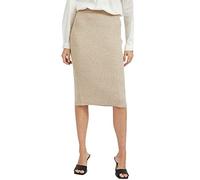 VILA Women's VIRIL Pencil HW Knit Skirt-NOOS, Natural Melange, M