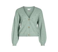 Vila Women's Viril V-Neck L/S Knit Cardigan-Noos, Silt Green, L