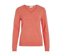 Vila Women's Viril V-Neck L/S Knit Top-Noos, Hibiscus, S