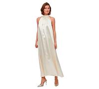 Vila Women's Visittas Halterneck Maxi Dress-Noos, Birch, 14