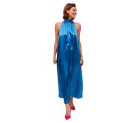 Vila Women's Visittas Halterneck Maxi Dress-Noos, Federal Blue, 10
