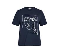 Vila Women's Visybilla O-Neck S/S T-Shirt/Pb, Blazer Navy, M