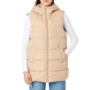 Vila Women's Vitate S/L Puffer Vest-Noos, Sesame, 38