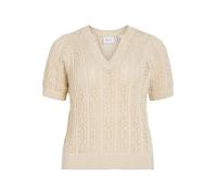 Vila Women's Vitoto New S/S Cable Knit Top, Birch, M