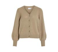Vila Women's Vituli V-Neck Glitter Knit Cardigan/Pb, Savannah Tan, L