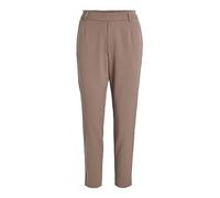Vila Women's Vivarone Hw Slim Pant-Noos Fabric Trousers, Brown Lentil, 16