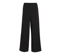 Vila Women's Vivarone Hw Wide Pant-Noos Fabric Trousers, Black, 14