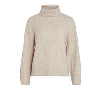 Vila Women's Vivimalina Rollneck L/S Knit Top/Pb Jumper, Natural Melange, S