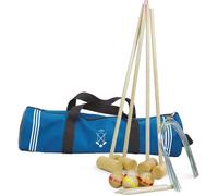 Vilac Croquet Set 4 Players - Outdoor Game - 4 Mallets - Blue - Ages 6+