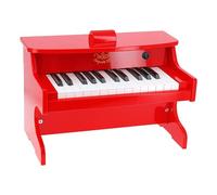 Vilac - Electronic Piano - Musical Instrument - Wooden Educational Toy - Sheet Music Included - 25 Keys - Red - For Children from 3 Years Old