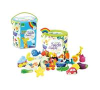 Vilac Touch and Find Game + Bingo, Includes Wooden Pieces and Easy Wipe Clean Matching Cards, Comes in Handy Storage Tub, 2 Years+, Animals, Veggies, Vehicles Theme