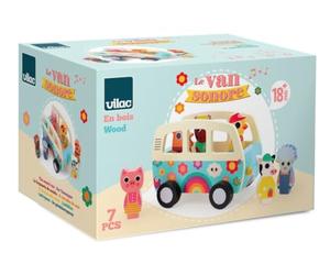 Vilac - Van Sonore degli Animali della Fattoria di Ingela P. Arrhenius - 6 Authentic Shapes and Cries - Auditory Awakening and Language - Montessori Inspiration - Gift Idea Birth from 18 Months - 7644