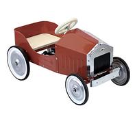 Vilac Vintage Large Ride-On Pedal Car, Decorative Toy, Durable Metal Body, Stable Quiet Large Rubber Wheels, Natural Wood Dashboard, Psychomotor and Balance Development, Red, 81 x 44 x 46 cm, 3 Years+