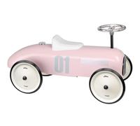 Vilac Vintage Ride-On Car, Durable Metal Body, Large Stable QuietRubber Wheels, Develops Psychomotor, Balance, Coordination, For 1.5 to 3 Years Kids under 20 kgs, 76 x 40 x 38 cm, Pink