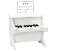 Vilac Vintage Wooden 18-Key Piano With Scores, Musical Toy Instrument For Kids, Paint Finish, No Batteries Required, Pre-Assembled, Improves Creativity, 3+ Years, Piano - White