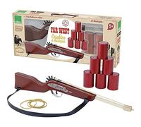 Vilac - Wild West Bungee Rifles - Cowboy - Skill Games - Wooden Toys - Elastic Shooting - Family Game - Targets - Development of Hand-Eye Coordination - Ages 3+
